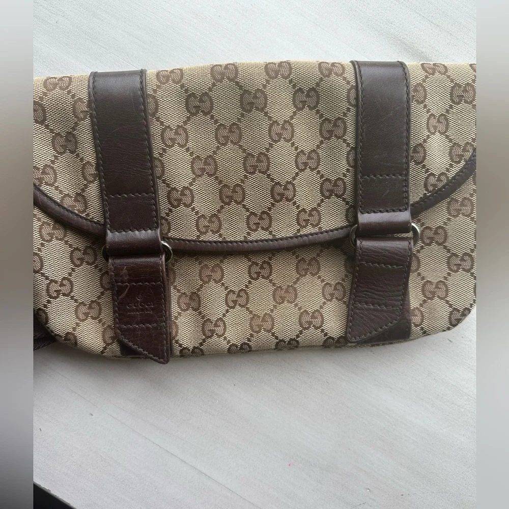 Gucci canvas belt bag in brown - Picture 4 of 5